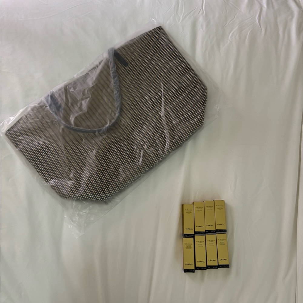 CHANEL BAG W/ SAMPLE PRODUCTS